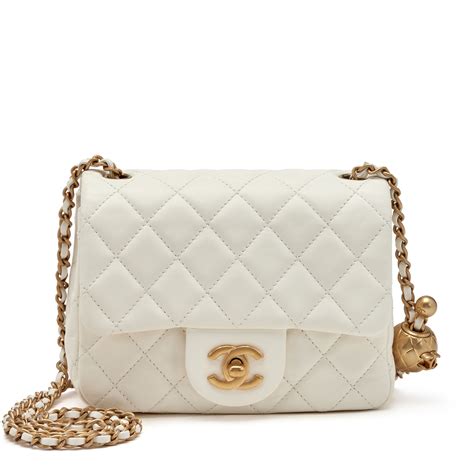 white chanel clutch bag